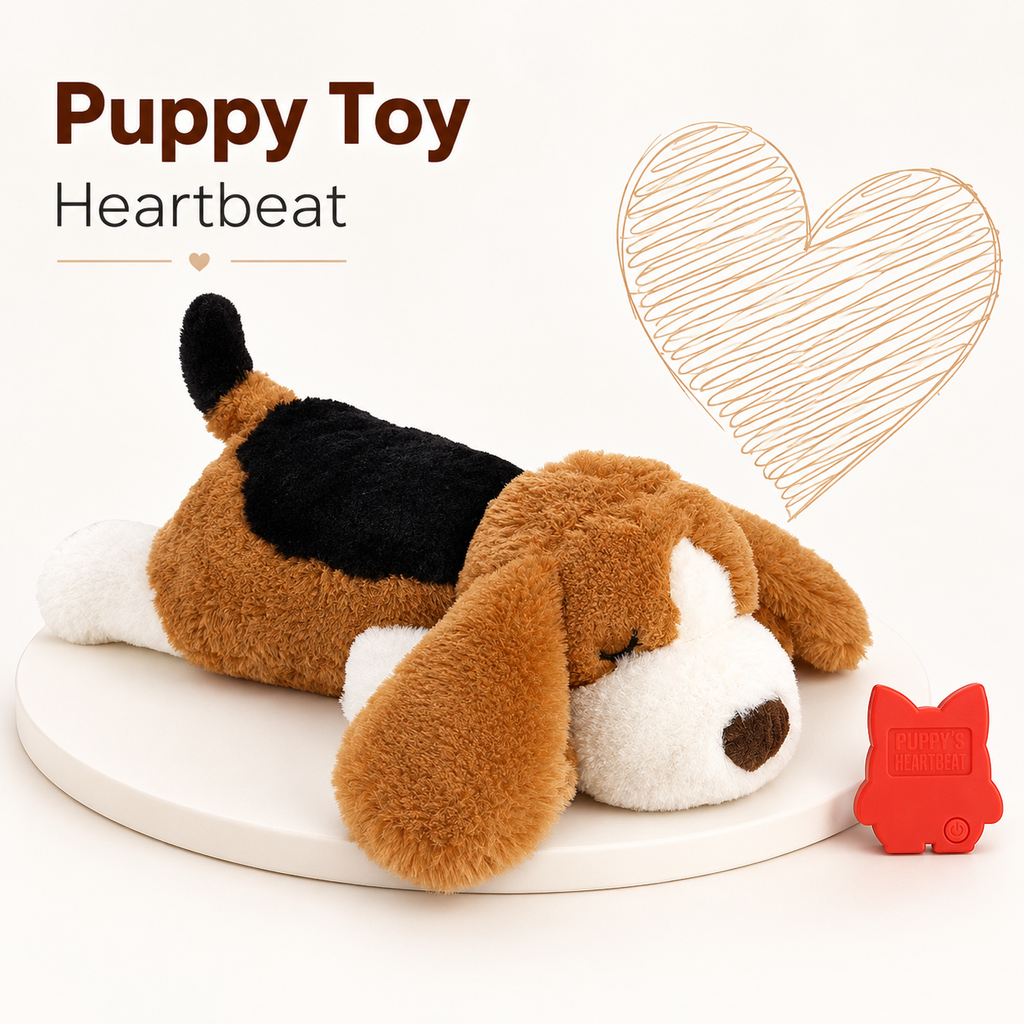 Premium Anti-Anxiety Heartbeat Toy & Sleep Aid Pillow for Dogs & Cats